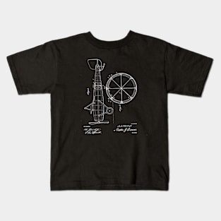 Airplane Vintage Patent Drawing Kids T-Shirt